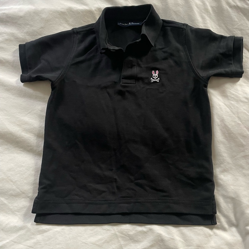 Psycho Bunny Black Kids Polo Shirt 5/6